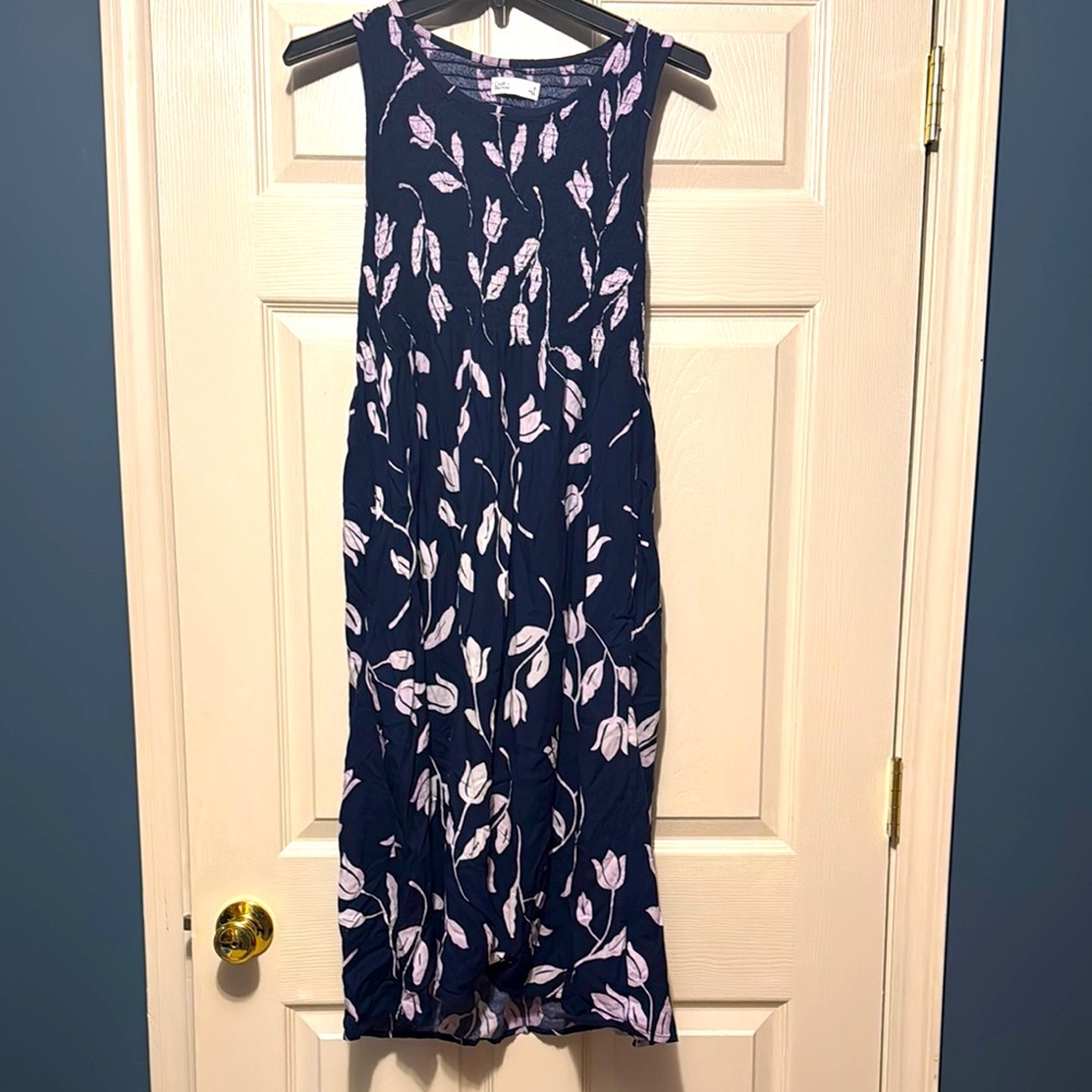 Croft & Barrow Blue and White Sleeveless Maxi Sundress